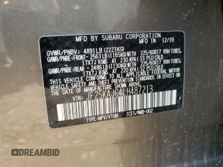 2020 Subaru Forester Premium with VIN JF2SKAJC4LH487213, listed as a Copart auction lot 59174435 with 26,827 mi miles and Salvage title. Bid and sale history available at DreamBid. Image 13.