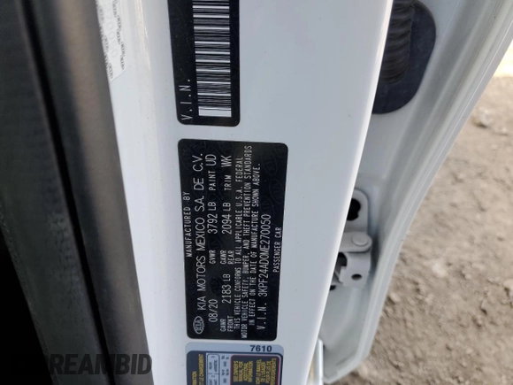 2021 Kia Forte LXS with VIN 3KPF24AD0ME270050, listed as a Copart auction lot 41378025 with 66,302 mi miles and Salvage Title. Bid and sale history available at carsss.com. Image 14.