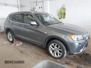 2013 BMW X3 xDrive28i with VIN 5UXWX9C55D0A32404, listed as a IAAI auction lot 42095951 with 165,301 mi miles. Bid and sale history available at carsss.com. Image 1.