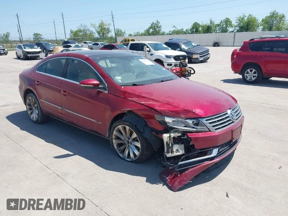 2013 Volkswagen CC VR6 Executive 4Motion with VIN WVWGU7AN9DE561506, listed as a IAAI auction lot 42008837 with 1 mi miles. Bid and sale history available at carsss.com. Image 1.