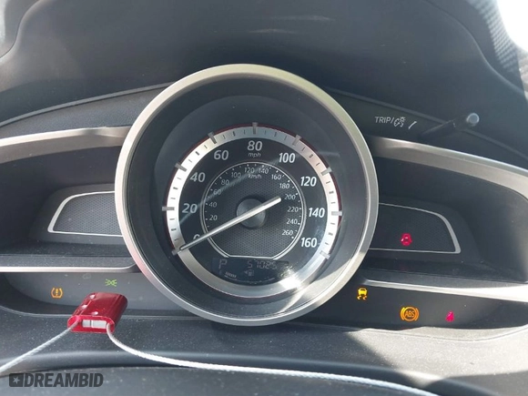 2014 Mazda Mazda3 i SV with VIN JM1BM1T77E1184656, listed as a IAAI auction lot 41703402 with 57,025 mi miles. Bid and sale history available at carsss.com. Image 7.