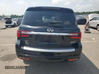 2020 Infiniti QX80 LUXE with VIN JN8AZ2NE5L9253877, listed as a Copart auction lot 65412734 with 53,987 mi miles and Salvage Title. Bid and sale history available at carsss.com. Image 6.