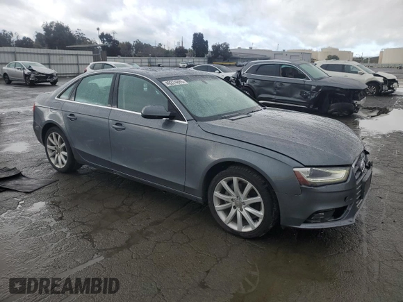 2013 Audi A4 Premium Plus with VIN WAUFFAFL9DN035464, listed as a Copart auction lot 49274865 with 78,274 mi miles and Salvage Title. Bid and sale history available at carsss.com. Image 4.