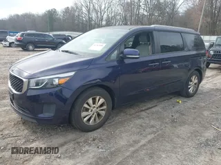 2018 Kia Sedona LX with VIN KNDMB5C15J6352017, listed as a IAAI auction lot 41787590 with 110,159 mi miles. Bid and sale history available at carsss.com. Image 2.