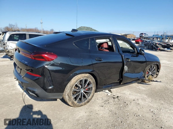 2022 BMW X6 xDrive40i with VIN 5UXCY6C01N9K65807, listed as a Copart auction lot 84708104 with 0 mi miles and Salvage Title. Bid and sale history available at carsss.com. Image 3.