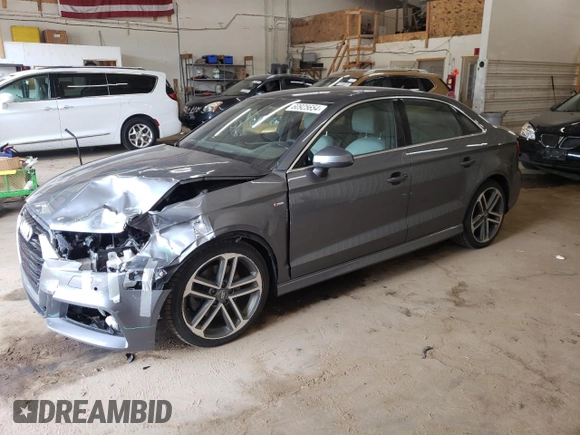 2017 Audi A3 Premium Plus with VIN WAUJ8GFF7H1060118, listed as a Copart auction lot 60925654 with 58,913 mi miles and Salvage Title. Bid and sale history available at DreamBid. Image 1.