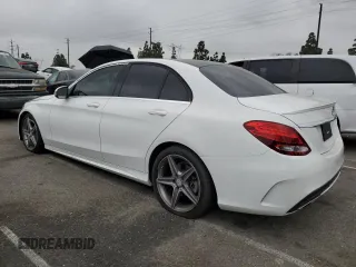 2017 Mercedes-Benz C 300 with VIN 55SWF4JB1HU179841, listed as a Copart auction lot 53890695 with 116,267 mi miles and Salvage Title. Bid and sale history available at DreamBid. Image 2.