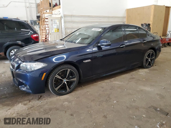2015 BMW 5 Series 535d xDrive with VIN WBAFV3C55FD686488, listed as a Copart auction lot 56680554 with 109,023 mi miles and Salvage title. Bid and sale history available at DreamBid. Image 1.