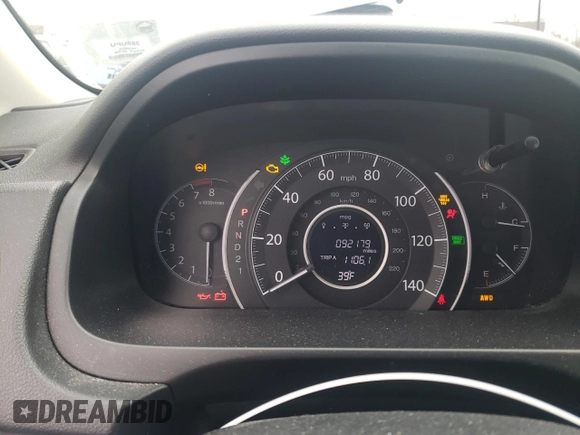 2013 Honda CR-V LX with VIN 2HKRM4H36DH609118, listed as a Copart auction lot 52810605 with 92,179 mi miles and Salvage Title. Bid and sale history available at DreamBid. Image 9.