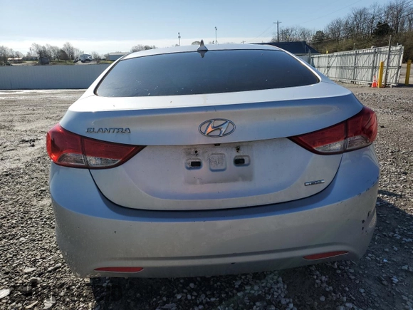 2011 Hyundai Elantra GLS with VIN 5NPDH4AE2BH051632, listed as a Copart auction lot 50066985 with 238,555 mi miles and Salvage Title. Bid and sale history available at carsss.com. Image 6.