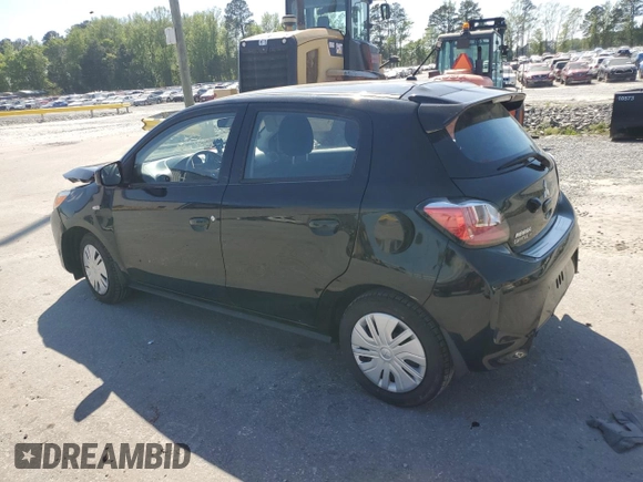 2023 Mitsubishi Mirage ES z VIN ML32AUHJ5PH000570, wystawiony jako Copart lot #53582405 z przebiegiem 7 858 mil mil oraz Szkoda całkowita • Salvage title. Historia ofert i sprzedaży dostępna na DreamBid. Obrazek 2.