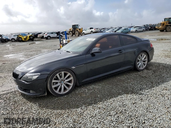 2010 BMW 6 Series 650i with VIN WBAEA5C57ACV93568, listed as a Copart auction lot 45578355 with 172,586 mi miles and Salvage Title. Bid and sale history available at carsss.com. Image 1.