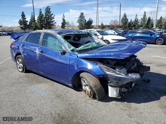 2021 Hyundai Elantra SE with VIN 5NPLL4AG8MH039967, listed as a Copart auction lot 45737695 with 0 mi miles and Salvage Title. Bid and sale history available at carsss.com. Image 4.
