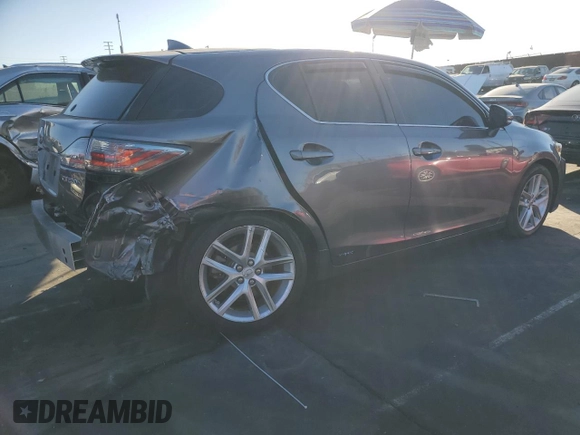 2017 Lexus CT with VIN JTHKD5BH4H2284941, listed as a Copart auction lot 85061064 with 74,492 mi miles and Salvage Title. Bid and sale history available at carsss.com. Image 3.