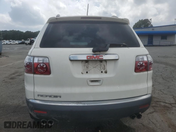 2010 GMC Acadia SL with VIN 1GKLRKED2AJ163582, listed as a Copart auction lot 54857135 with 72,161 mi miles and Salvage title. Bid and sale history available at DreamBid. Image 6.