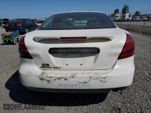 2006 Pontiac Grand Prix with VIN 2G2WP552361237709, listed as a Copart auction lot 54366815 with 198,063 mi miles and Salvage title. Bid and sale history available at DreamBid. Image 6.