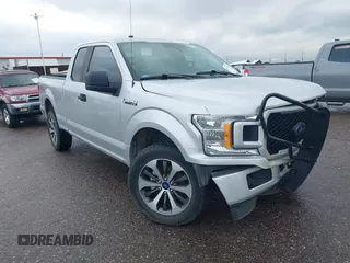 2019 Ford F-150 XL with VIN 1FTFX1E58KKF17439, listed as a IAAI auction lot 42157214 with 90,974 mi miles and . Bid and sale history available at DreamBid. Image 1.