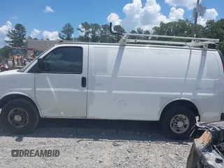 2020 Chevrolet Express Cargo with VIN 1GCWGAFG5L1119726, listed as a IAAI auction lot 42648575 with 127,516 mi miles and . Bid and sale history available at DreamBid. Image 14.