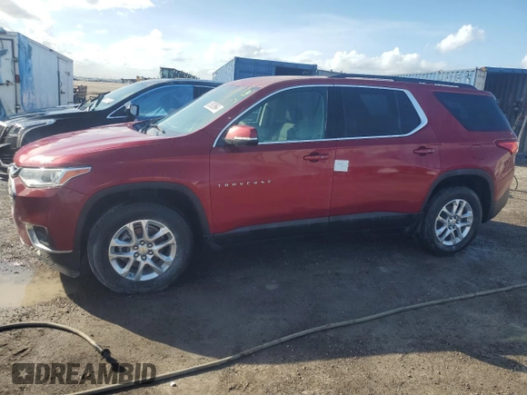 2021 Chevrolet Traverse LT Cloth with VIN 1GNERGKW0MJ189634, listed as a Copart auction lot 58873255 with Not provided miles and Non repairable. Bid and sale history available at DreamBid. Image 1.
