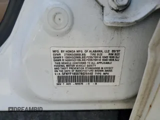 2007 Honda Pilot EX-L z VIN 5FNYF18597B026440, wystawiony jako Copart lot #53196875 z przebiegiem 189 403 mil mil oraz Szkoda całkowita • Salvage title. Historia ofert i sprzedaży dostępna na DreamBid. Obrazek 13.