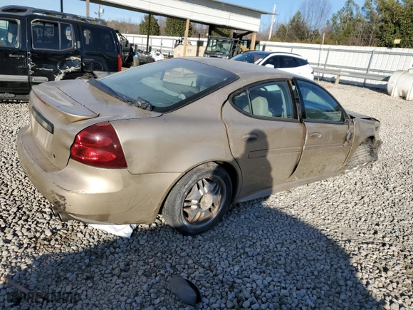 2004 Pontiac Grand Prix GT1 with VIN 2G2WP522941257139, listed as a Copart auction lot 86879444 with 0 mi miles and Salvage Title. Bid and sale history available at carsss.com. Image 3.