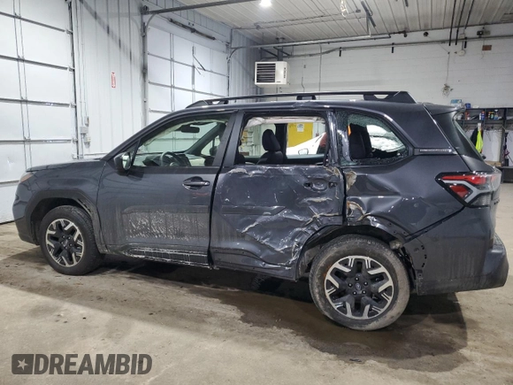 2025 Subaru Forester with VIN JF2SLDAC2SH424463, listed as a Copart auction lot 43462085 with 4,458 mi miles and Salvage title. Bid and sale history available at DreamBid. Image 2.