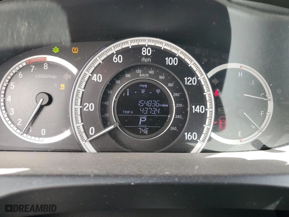 2017 Honda Accord Sedan LX with VIN 1HGCR2F36HA053860, listed as a Copart auction lot 47611805 with 154,836 mi miles and Salvage Title. Bid and sale history available at carsss.com. Image 9.