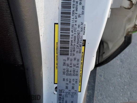 2017 Jeep Cherokee Sport with VIN 1C4PJMAS4HD234617, listed as a Copart auction lot 80662074 with 125,362 mi miles and Salvage title. Bid and sale history available at DreamBid. Image 13.