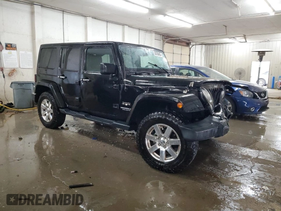 2017 Jeep Wrangler Unlimited Sahara with VIN 1C4BJWEG9HL698536, listed as a Copart auction lot 50700435 with 77,175 mi miles and Salvage Title. Bid and sale history available at carsss.com. Image 4.