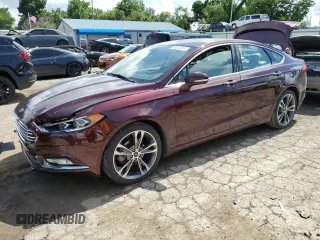 2017 Ford Fusion Titanium with VIN 3FA6P0D95HR208813, listed as a Copart auction lot 60832915 with 62,920 mi miles and Salvage title. Bid and sale history available at DreamBid. Image 1.