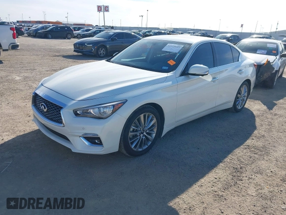 2023 Infiniti Q50 Luxe with VIN JN1EV7BPXPM511389, listed as a IAAI auction lot 41329603 with 28,476 mi miles and . Bid and sale history available at DreamBid. Image 17.