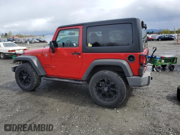 2014 Jeep Wrangler Sport with VIN 1C4AJWAG1EL143206, listed as a Copart auction lot 51167695 with 100,734 mi miles and Salvage Title. Bid and sale history available at carsss.com. Image 2.