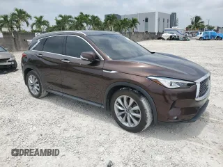 2020 Infiniti QX50 Luxe with VIN 3PCAJ5M18LF107837, listed as a Copart auction lot 62527265 with 52,928 mi miles and Clean title. Bid and sale history available at DreamBid. Image 4.