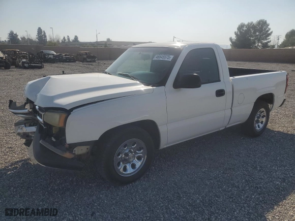 2006 Chevrolet Silverado 1500 Work Truck with VIN 3GCEC14VX6G246762, listed as a Copart auction lot 46645975 with 198,696 mi miles and Salvage Title. Bid and sale history available at carsss.com. Image 1.