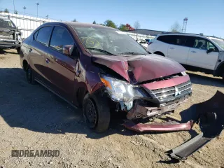 2022 Mitsubishi Mirage G4 ES with VIN ML32FUFJ4NHF05312, listed as a Copart auction lot 66770702 with 13,516 mi miles. Bid and sale history available at carsss.com. Image 1.