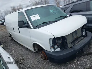 2016 Chevrolet Express Cargo Van with VIN 1GCWGAFFXG1295569, listed as a IAAI auction lot 41749305 with 1 mi miles. Bid and sale history available at carsss.com. Image 1.