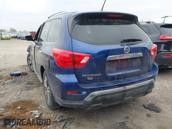 2017 Nissan Pathfinder S with VIN 5N1DR2MN2HC601120, listed as a IAAI auction lot 41916133 with 99,995 mi miles and . Bid and sale history available at DreamBid. Image 3.
