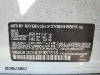 2013 BMW 3 Series 320i xDrive with VIN WBA3C3C5XDF981516, listed as a Copart auction lot 70214014 with 104,977 mi miles and Non repairable. Bid and sale history available at DreamBid. Image 12.