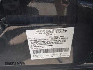 2011 Mazda 6 i Sport with VIN 1YVHZ8BH6B5M11543, listed as a IAAI auction lot 42255341 with 168,467 mi miles and . Bid and sale history available at DreamBid. Image 8.