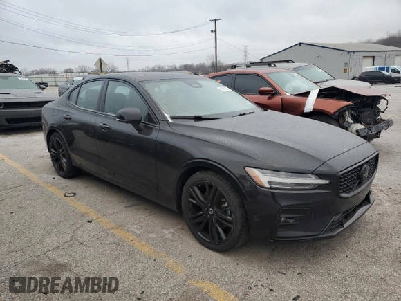 2024 Volvo S60 Plus Black Edition with VIN 7JRL12FH1RG282206, listed as a Copart auction lot 41451055 with 53,336 mi miles and Clean title. Bid and sale history available at DreamBid. Image 4.
