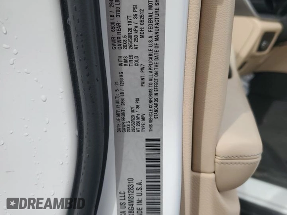 2021 Jeep Grand Cherokee Limited with VIN 1C4RJKBG4M8128310, listed as a Copart auction lot 55102045 with 48,130 mi miles and Salvage Title. Bid and sale history available at DreamBid. Image 13.