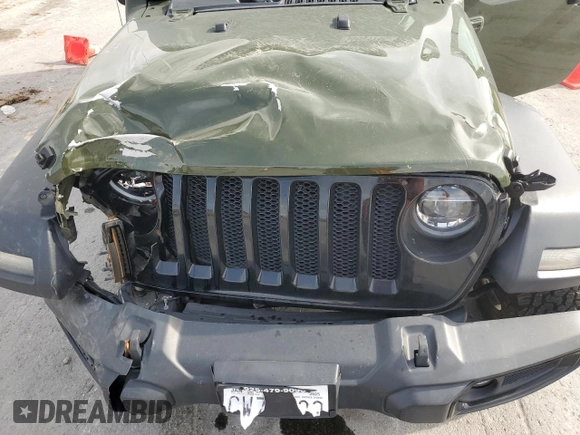 2021 Jeep Wrangler Unlimited Willys с VIN 1C4HJXDG9MW740262, выставлен на аукционе Copart как лот 54051745 с пробегом Не указан миль и Списание • Salvage title. История ставок и продаж доступна на DreamBid. Изображение 11.