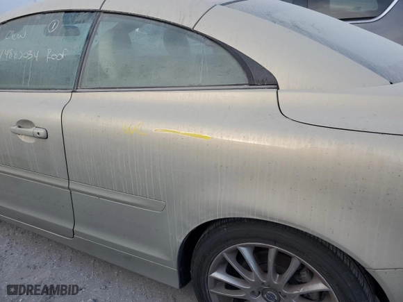2008 Volvo C70 with VIN YV1MC67208J049783, listed as a Copart auction lot 74885034 with 0 mi miles and Non Repairable. Bid and sale history available at carsss.com. Image 12.