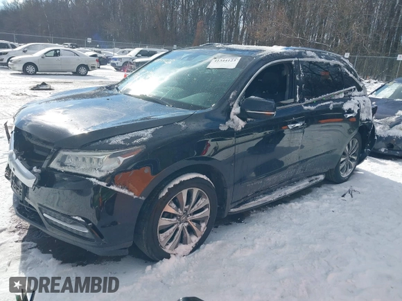 2014 Acura MDX Tech Pkg with VIN 5FRYD4H49EB010409, listed as a IAAI auction lot 41344123 with 118,066 mi miles. Bid and sale history available at carsss.com. Image 2.