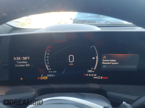 2024 Cadillac XT4 AWD Sport with VIN 1GYFZFR44RF195386, listed as a Copart auction lot 74949924 with 2,693 mi miles and Salvage title. Bid and sale history available at DreamBid. Image 9.