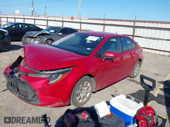2020 Toyota Corolla LE with VIN JTDEPRAE1LJ083405, listed as a IAAI auction lot 41673933 with 103,222 mi miles. Bid and sale history available at carsss.com. Image 17.
