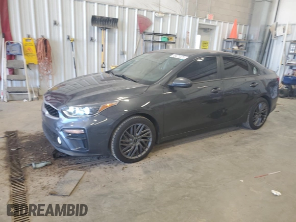 2021 Kia Forte LXS with VIN 3KPF24AD4ME267118, listed as a Copart auction lot 49473475 with 45,834 mi miles and Salvage Title. Bid and sale history available at carsss.com. Image 1.