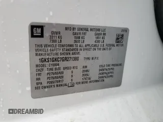 2016 GMC Yukon XL SLT z VIN 1GKS1GKC7GR271380, wystawiony jako Copart lot #54125245 z przebiegiem 115 731 mil mil oraz Szkoda całkowita • Salvage title. Historia ofert i sprzedaży dostępna na DreamBid. Obrazek 13.