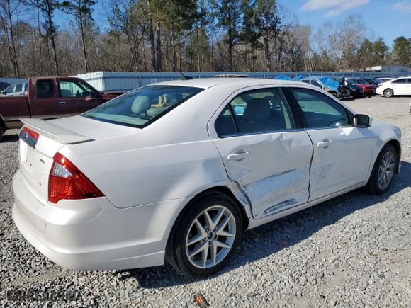 2012 Ford Fusion SEL with VIN 3FAHP0JA4CR205577, listed as a Copart auction lot 46174895 with 129,575 mi miles and Salvage Title. Bid and sale history available at carsss.com. Image 3.