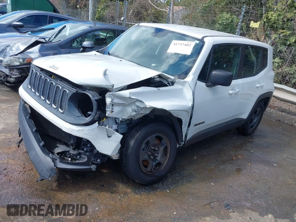 2017 Jeep Renegade Sport with VIN ZACCJAAB1HPE49242, listed as a IAAI auction lot 41737402 with 95,418 mi miles and . Bid and sale history available at DreamBid. Image 19.